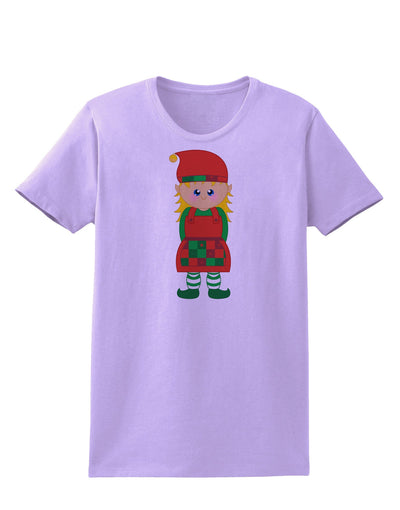 Cute Christmas Elf Girl Womens T-Shirt-Womens T-Shirt-TooLoud-Lavender-X-Small-Davson Sales