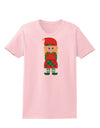 Cute Christmas Elf Girl Womens T-Shirt-Womens T-Shirt-TooLoud-PalePink-X-Small-Davson Sales