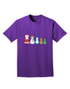 Cute Christmas Matryoshka Nesting Dolls Adult Dark T-Shirt-Mens T-Shirt-TooLoud-Purple-Small-Davson Sales