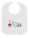 Cute Christmas Matryoshka Nesting Dolls Baby Bib