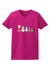 Cute Christmas Matryoshka Nesting Dolls Womens Dark T-Shirt-TooLoud-Hot-Pink-Small-Davson Sales