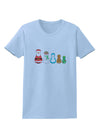 Cute Christmas Matryoshka Nesting Dolls Womens T-Shirt-Womens T-Shirt-TooLoud-Light-Blue-X-Small-Davson Sales