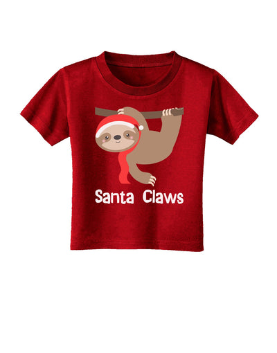 Cute Christmas Sloth - Santa Claws Toddler T-Shirt Dark by TooLoud-Toddler T-Shirt-TooLoud-Clover-Green-2T-Davson Sales