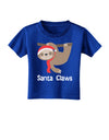 Cute Christmas Sloth - Santa Claws Toddler T-Shirt Dark by TooLoud-Toddler T-Shirt-TooLoud-Red-2T-Davson Sales