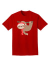 Cute Christmas Sloth with Santa Hat Adult Dark T-Shirt-Mens T-Shirt-TooLoud-Red-Small-Davson Sales