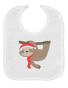 Cute Christmas Sloth with Santa Hat Baby Bib