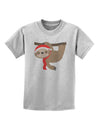 Cute Christmas Sloth with Santa Hat Childrens T-Shirt-Childrens T-Shirt-TooLoud-AshGray-X-Small-Davson Sales