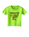 Cute Christmas Sloth with Santa Hat Toddler T-Shirt-Toddler T-Shirt-TooLoud-Lime-Green-2T-Davson Sales