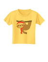 Cute Christmas Sloth with Santa Hat Toddler T-Shirt-Toddler T-Shirt-TooLoud-Yellow-2T-Davson Sales