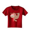 Cute Christmas Sloth with Santa Hat Toddler T-Shirt Dark-Toddler T-Shirt-TooLoud-Clover-Green-2T-Davson Sales