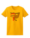 Cute Christmas Sloth with Santa Hat Womens T-Shirt-Womens T-Shirt-TooLoud-Gold-X-Small-Davson Sales