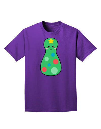 Cute Christmas Tree Matryoshka Nesting Doll Adult Dark T-Shirt-Mens T-Shirt-TooLoud-Purple-Small-Davson Sales