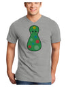 Cute Christmas Tree Matryoshka Nesting Doll Adult V-Neck T-shirt-Mens V-Neck T-Shirt-TooLoud-HeatherGray-Small-Davson Sales