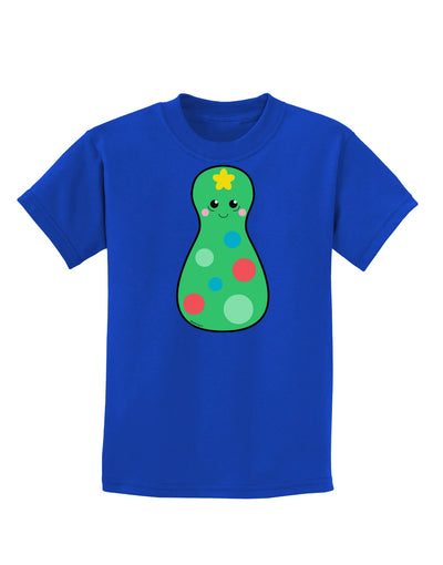 Cute Christmas Tree Matryoshka Nesting Doll Childrens Dark T-Shirt-Childrens T-Shirt-TooLoud-Royal-Blue-X-Small-Davson Sales