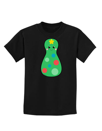 Cute Christmas Tree Matryoshka Nesting Doll Childrens Dark T-Shirt-Childrens T-Shirt-TooLoud-Black-X-Small-Davson Sales