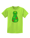 Cute Christmas Tree Matryoshka Nesting Doll Childrens T-Shirt-Childrens T-Shirt-TooLoud-Lime-Green-X-Small-Davson Sales