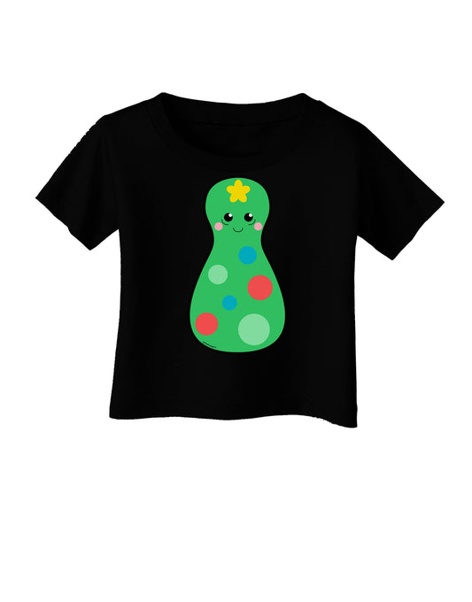 Cute Christmas Tree Matryoshka Nesting Doll Infant T-Shirt Dark-Infant T-Shirt-TooLoud-Black-06-Months-Davson Sales