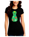 Cute Christmas Tree Matryoshka Nesting Doll Juniors Crew Dark T-Shirt-T-Shirts Juniors Tops-TooLoud-Black-Juniors Fitted Small-Davson Sales