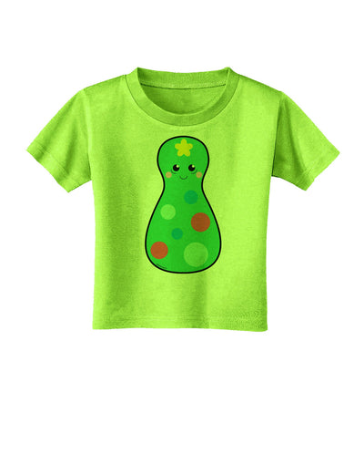 Cute Christmas Tree Matryoshka Nesting Doll Toddler T-Shirt-Toddler T-Shirt-TooLoud-Lime-Green-2T-Davson Sales