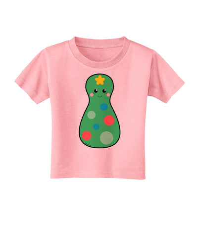 Cute Christmas Tree Matryoshka Nesting Doll Toddler T-Shirt-Toddler T-Shirt-TooLoud-Candy-Pink-2T-Davson Sales