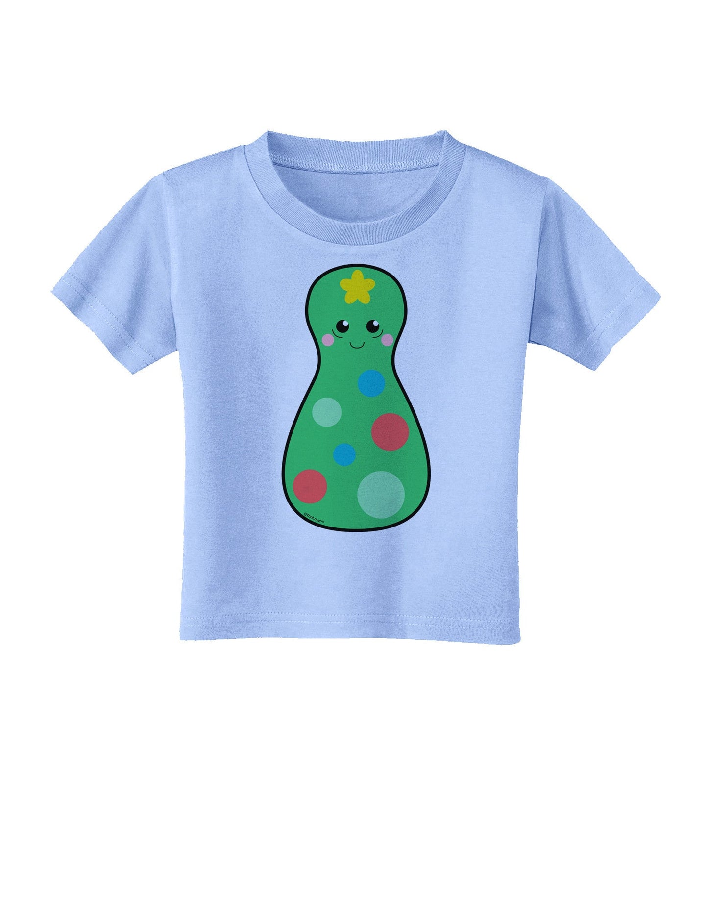 Cute Christmas Tree Matryoshka Nesting Doll Toddler T-Shirt-Toddler T-Shirt-TooLoud-Aquatic-Blue-2T-Davson Sales