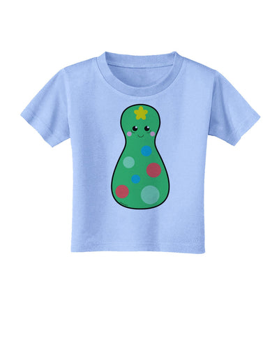 Cute Christmas Tree Matryoshka Nesting Doll Toddler T-Shirt-Toddler T-Shirt-TooLoud-Aquatic-Blue-2T-Davson Sales