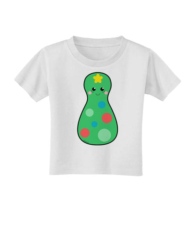 Cute Christmas Tree Matryoshka Nesting Doll Toddler T-Shirt-Toddler T-Shirt-TooLoud-White-2T-Davson Sales