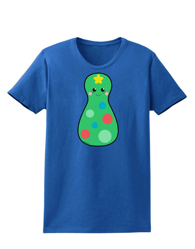 Cute Christmas Tree Matryoshka Nesting Doll Womens Dark T-Shirt-TooLoud-Royal-Blue-X-Small-Davson Sales