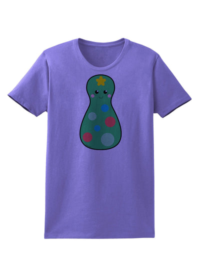 Cute Christmas Tree Matryoshka Nesting Doll Womens T-Shirt-Womens T-Shirt-TooLoud-Violet-X-Small-Davson Sales