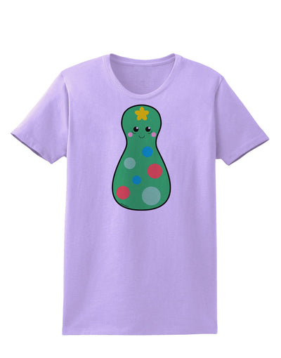Cute Christmas Tree Matryoshka Nesting Doll Womens T-Shirt-Womens T-Shirt-TooLoud-Lavender-X-Small-Davson Sales