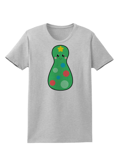 Cute Christmas Tree Matryoshka Nesting Doll Womens T-Shirt-Womens T-Shirt-TooLoud-AshGray-X-Small-Davson Sales