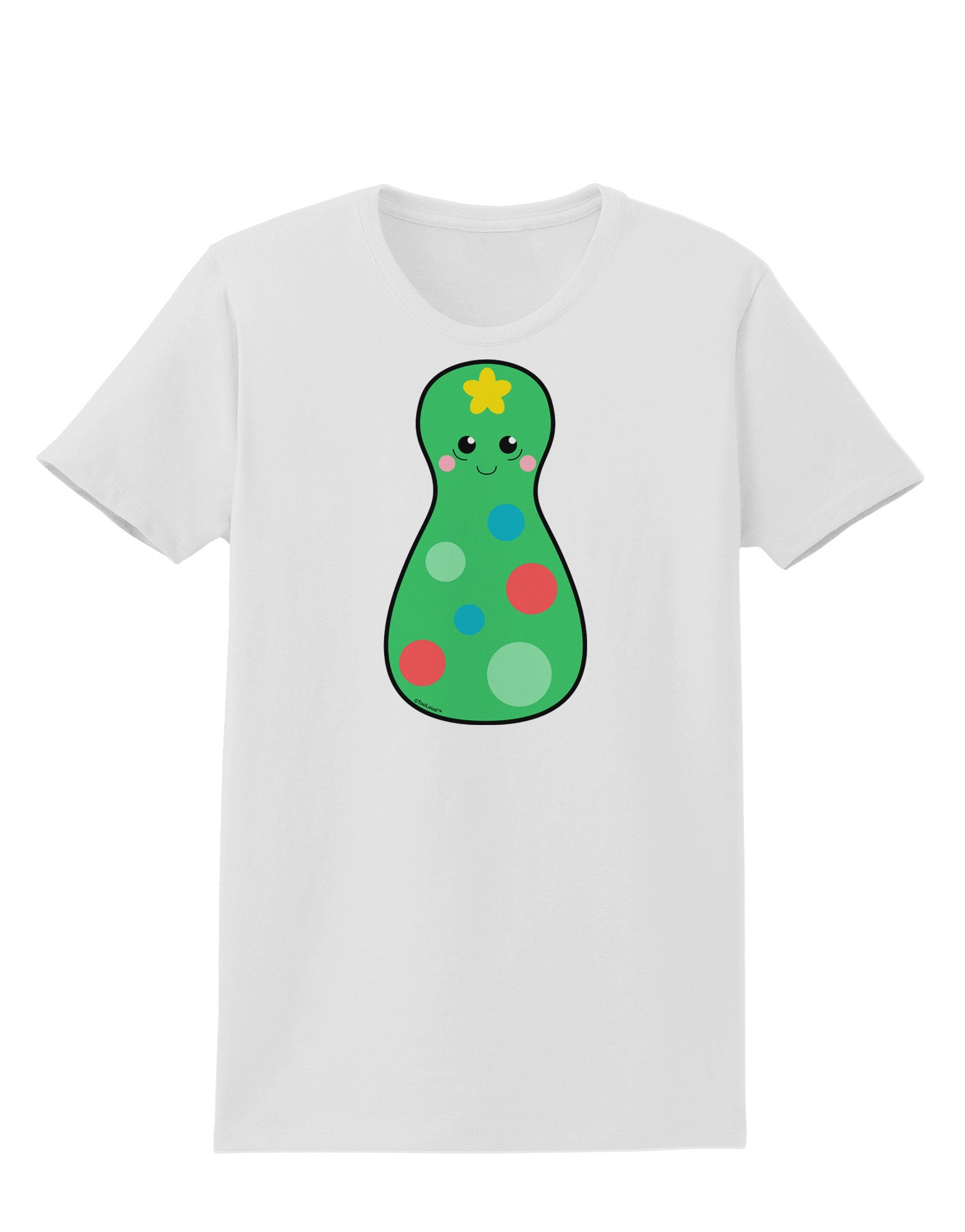 Cute Christmas Tree Matryoshka Nesting Doll Womens T-Shirt-Womens T-Shirt-TooLoud-White-X-Small-Davson Sales