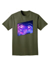 Cute Cosmic Eyes Adult Dark T-Shirt-Mens T-Shirt-TooLoud-Military-Green-Small-Davson Sales