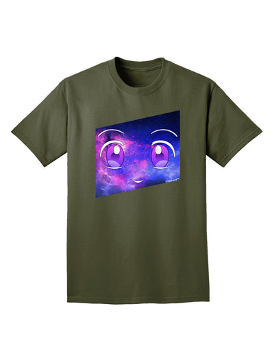 Cute Cosmic Eyes Adult Dark T-Shirt-Mens T-Shirt-TooLoud-Military-Green-Small-Davson Sales