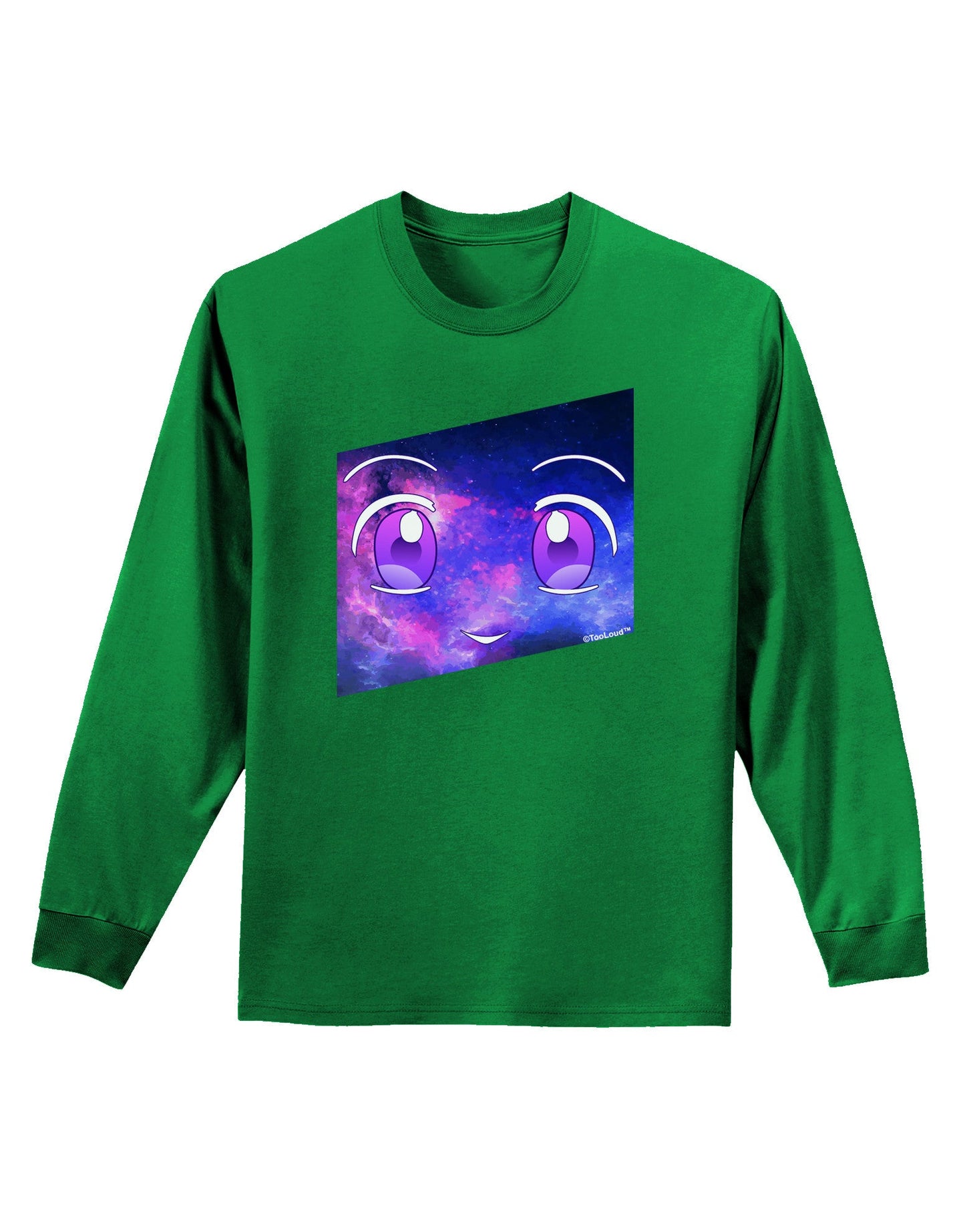 Cute Cosmic Eyes Adult Long Sleeve Dark T-Shirt-TooLoud-Kelly-Green-Small-Davson Sales