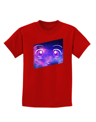 Cute Cosmic Eyes Childrens Dark T-Shirt-Childrens T-Shirt-TooLoud-Red-X-Small-Davson Sales