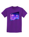 Cute Cosmic Eyes Childrens Dark T-Shirt-Childrens T-Shirt-TooLoud-Purple-X-Small-Davson Sales