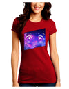 Cute Cosmic Eyes Juniors Petite Crew Dark T-Shirt-T-Shirts Juniors Tops-TooLoud-Red-Juniors Fitted Small-Davson Sales