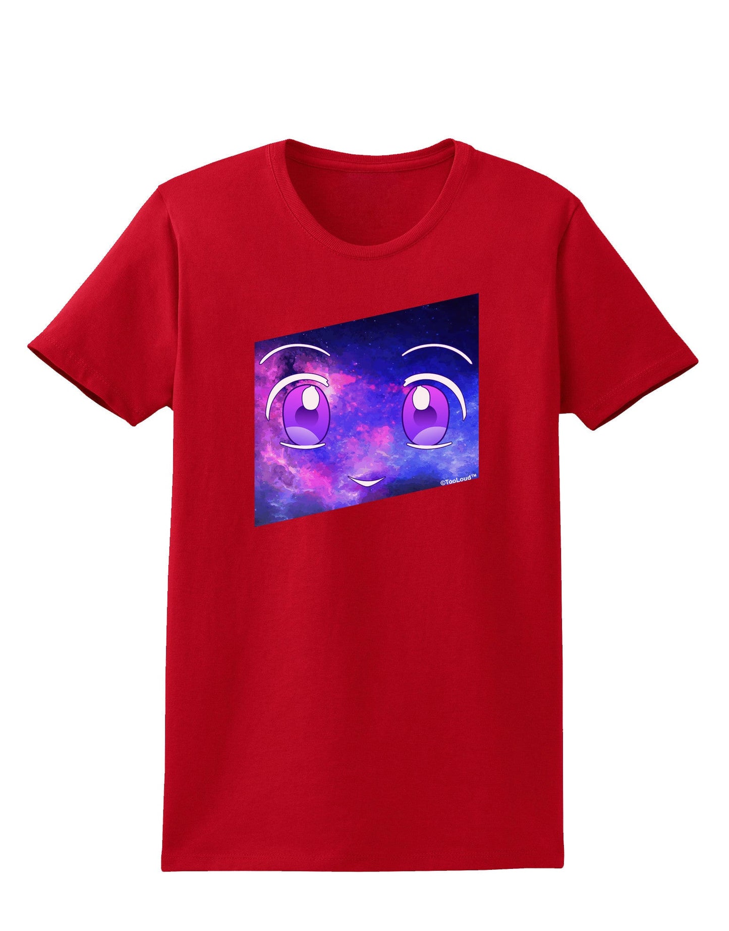 Cute Cosmic Eyes Womens Dark T-Shirt-TooLoud-Red-X-Small-Davson Sales