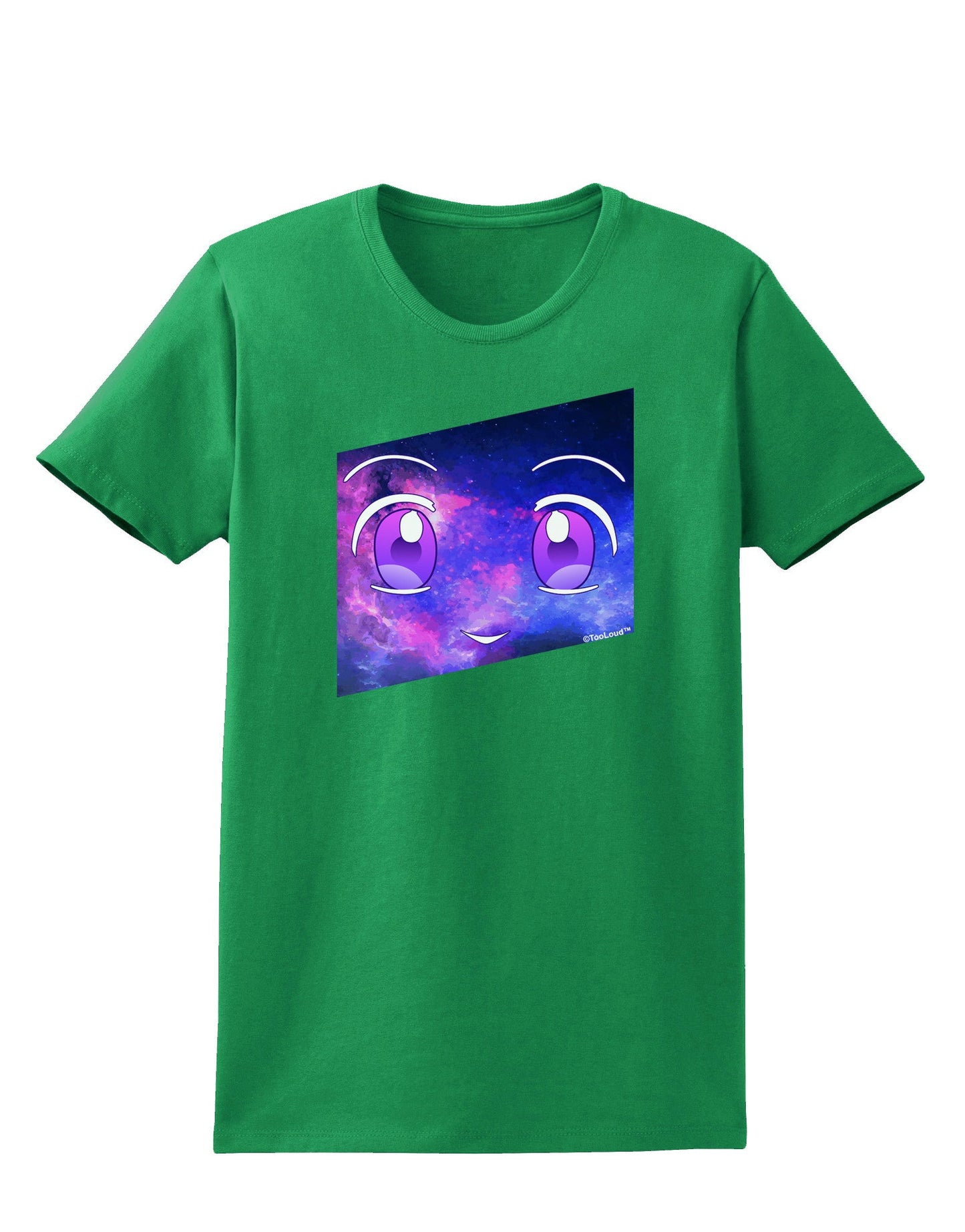 Cute Cosmic Eyes Womens Dark T-Shirt-TooLoud-Kelly-Green-X-Small-Davson Sales