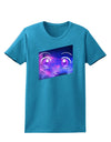 Cute Cosmic Eyes Womens Dark T-Shirt-TooLoud-Turquoise-X-Small-Davson Sales