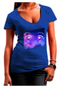 Cute Cosmic Eyes Womens V-Neck Dark T-Shirt-Womens V-Neck T-Shirts-TooLoud-Royal-Blue-Juniors Fitted Small-Davson Sales
