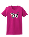 Cute Cow Womens Dark T-Shirt-TooLoud-Hot-Pink-Small-Davson Sales