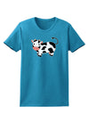 Cute Cow Womens Dark T-Shirt-TooLoud-Turquoise-X-Small-Davson Sales