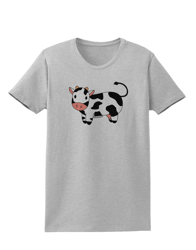 Cute Cow Womens T-Shirt-Womens T-Shirt-TooLoud-AshGray-X-Small-Davson Sales