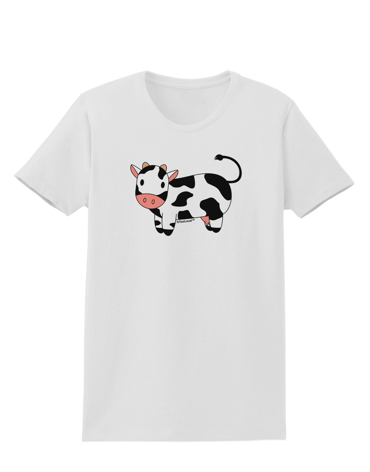 Cute Cow Womens T-Shirt-Womens T-Shirt-TooLoud-White-X-Small-Davson Sales