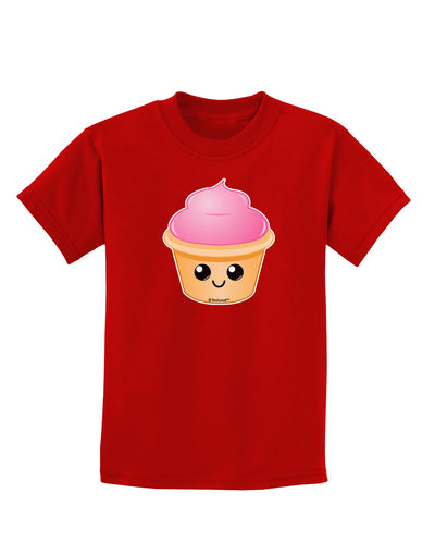 Cute Cupcake Design #2 Childrens Dark T-Shirt by TooLoud-Childrens T-Shirt-TooLoud-Red-X-Small-Davson Sales