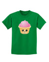 Cute Cupcake Design #2 Childrens Dark T-Shirt by TooLoud-Childrens T-Shirt-TooLoud-Kelly-Green-X-Small-Davson Sales