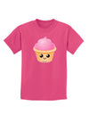 Cute Cupcake Design #2 Childrens Dark T-Shirt by TooLoud-Childrens T-Shirt-TooLoud-Sangria-X-Small-Davson Sales