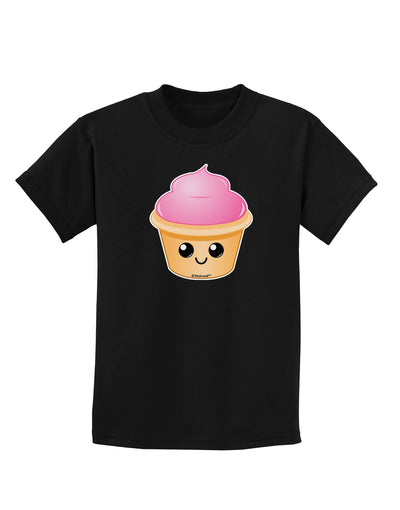 Cute Cupcake Design #2 Childrens Dark T-Shirt by TooLoud-Childrens T-Shirt-TooLoud-Black-X-Small-Davson Sales